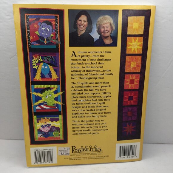 Vintage 2000 Home For The Harvest Patchwork Applique Nancy Smith Lynda Milligan - Picture 12 of 13